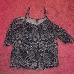 Torrid open shoulder top
